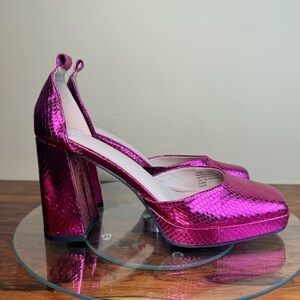 BP. Be Proud Pride Gender Inclusive Fynn Ankle Strap Platform Pump